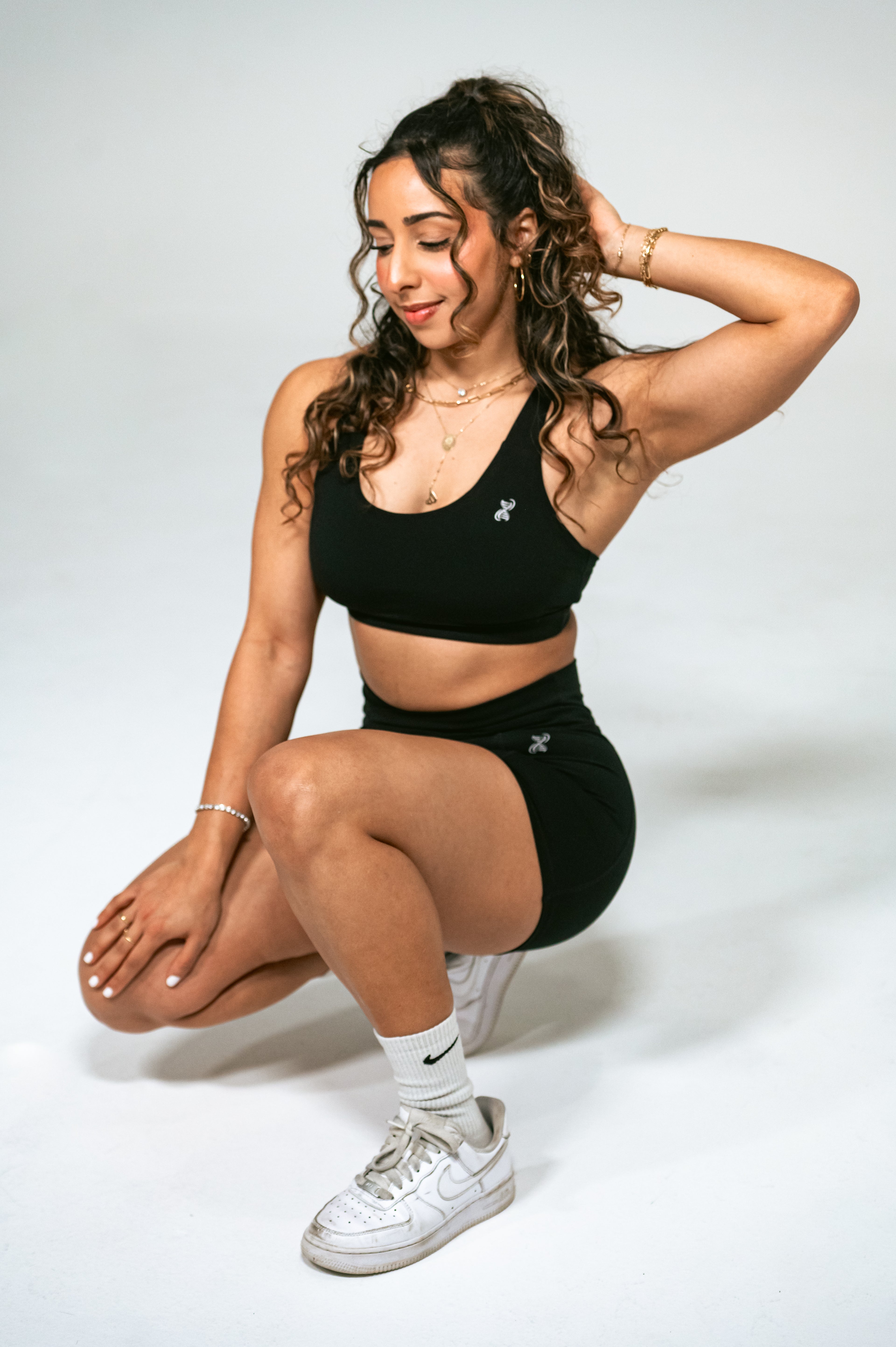 Black Cross Back Sports bra