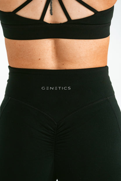 Black Crossover Biker Shorts