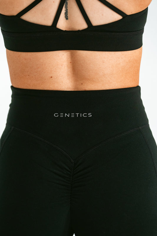 Black Crossover Biker Shorts